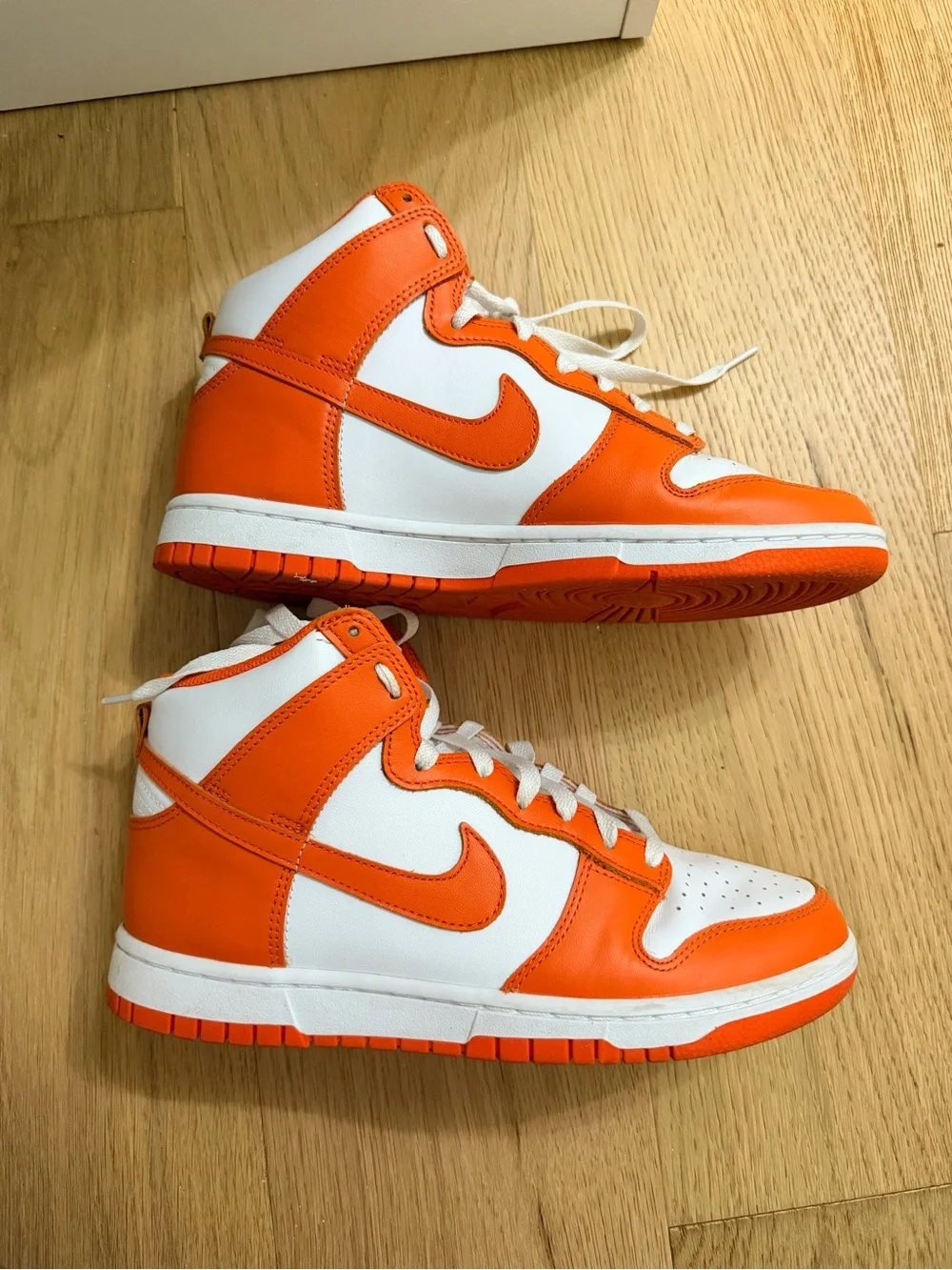 Nike Orange & White High-Top Sneakers (Men’s Size 8)